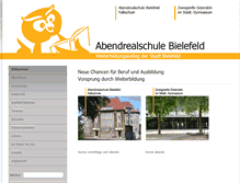 Tablet Screenshot of abendrealschule-bielefeld.de